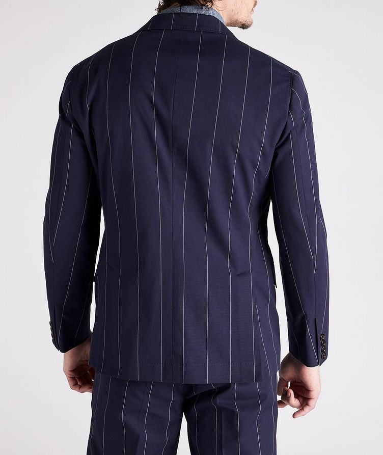 Contemporary Fit Pinstriped Stretch-Cotton Sports Jacket image 2