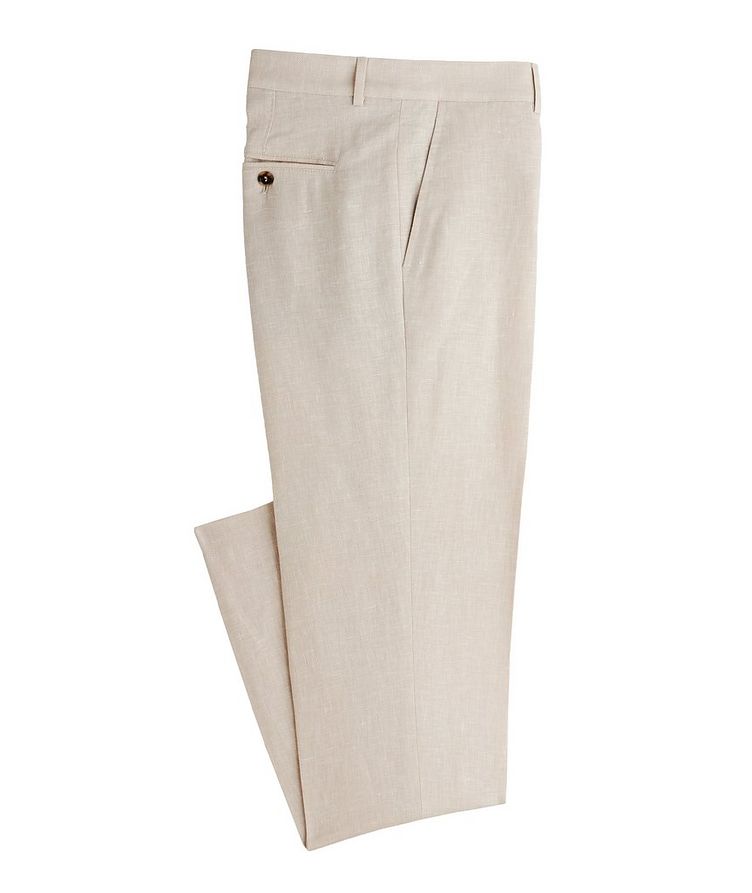 Linen, Wool, & Silk Crosshatch Dress Pants image 0