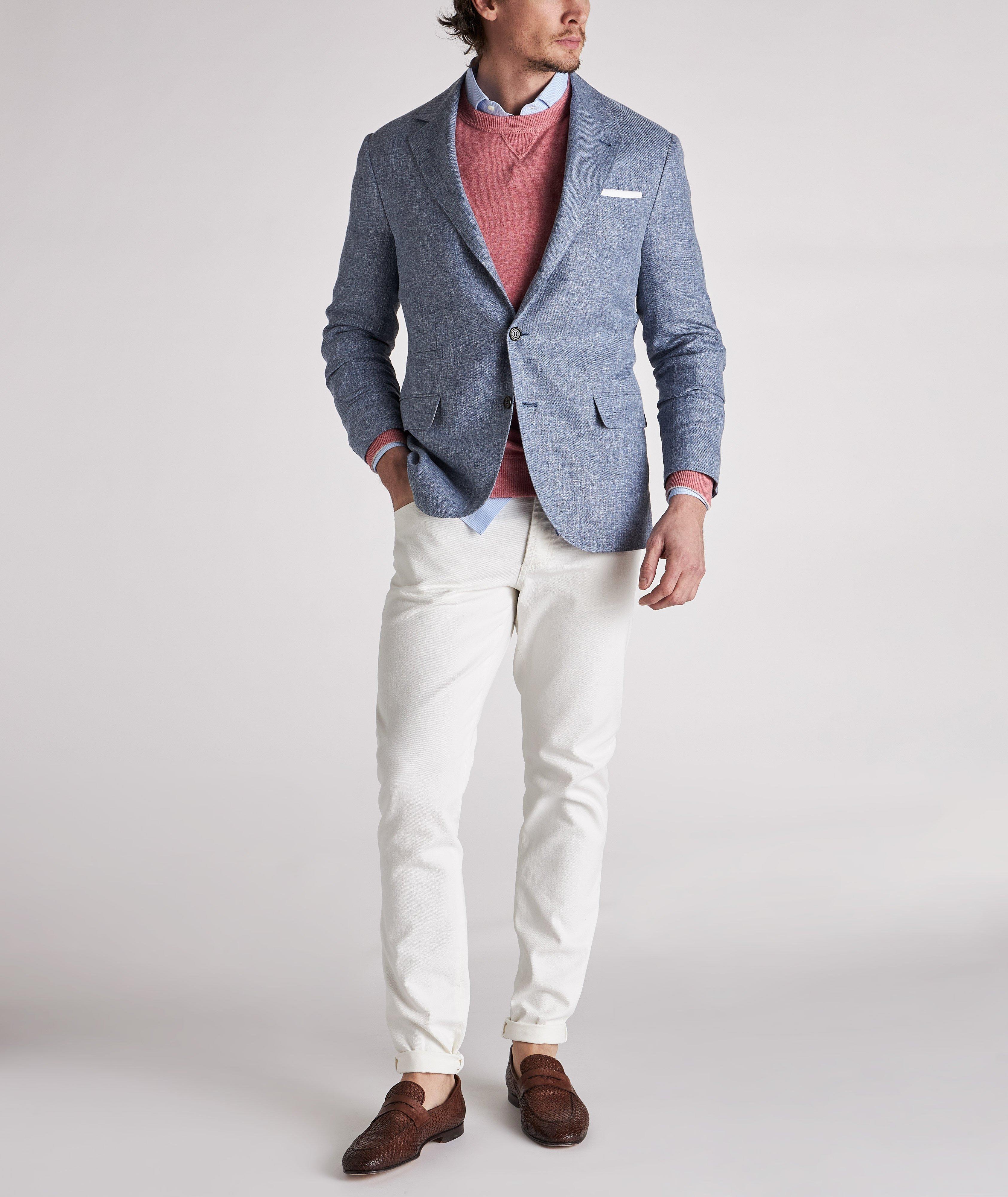 Chemise en coton à motif quadrillé de coupe contemporaine image 4