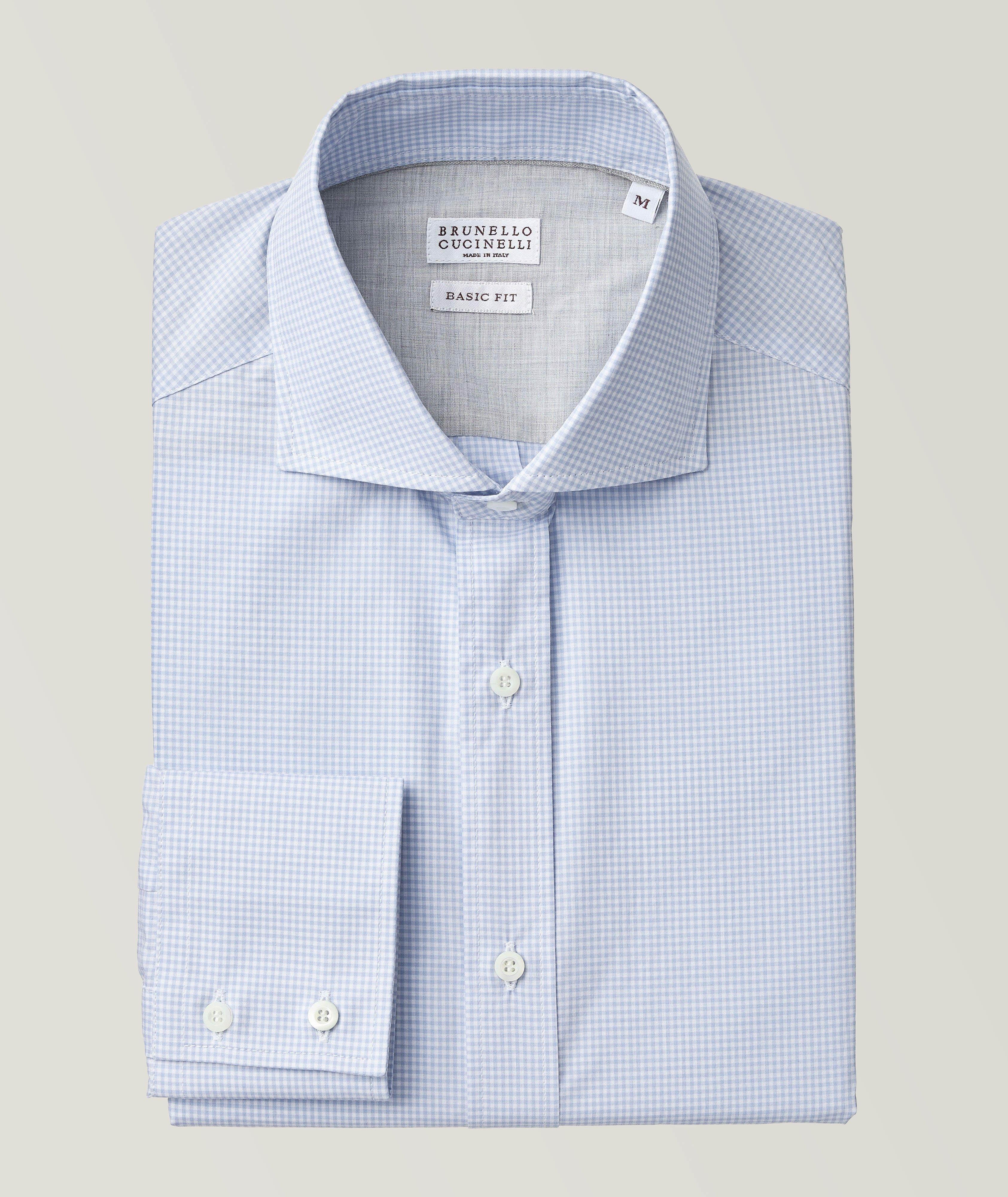 Chemise en coton à motif quadrillé de coupe contemporaine image 0