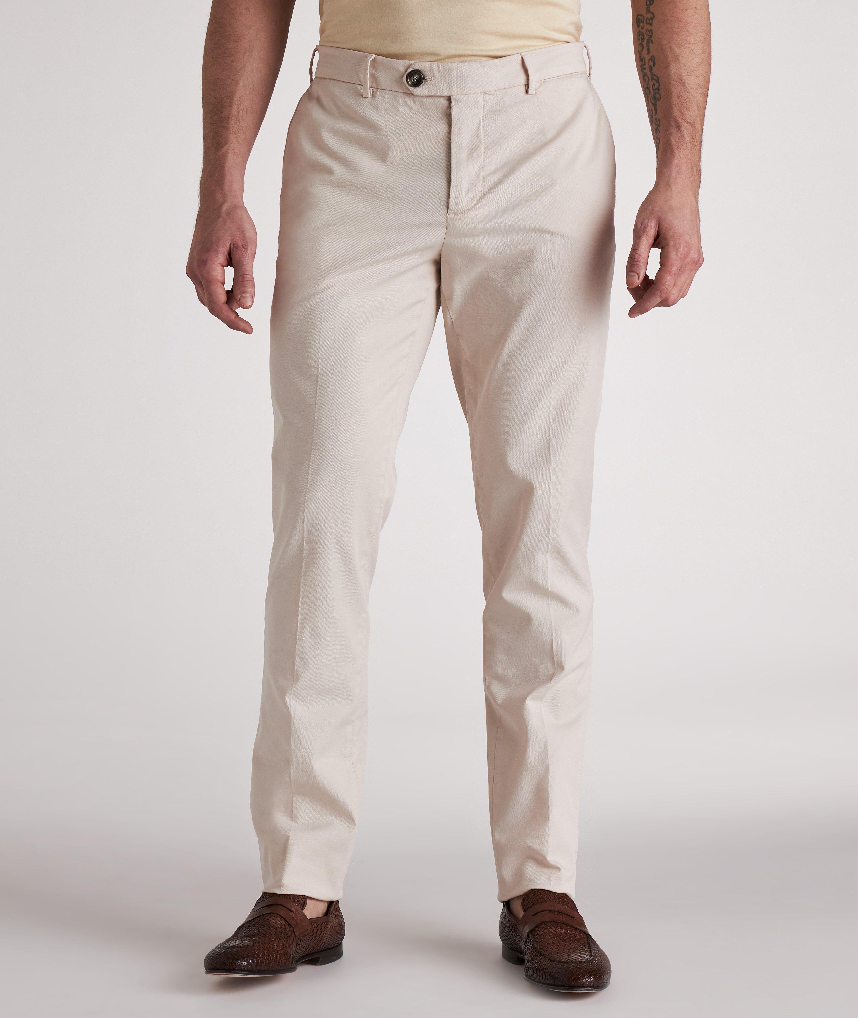 Brunello Cucinelli Slim Fit Stretch-Cotton Chino Pants, Pants