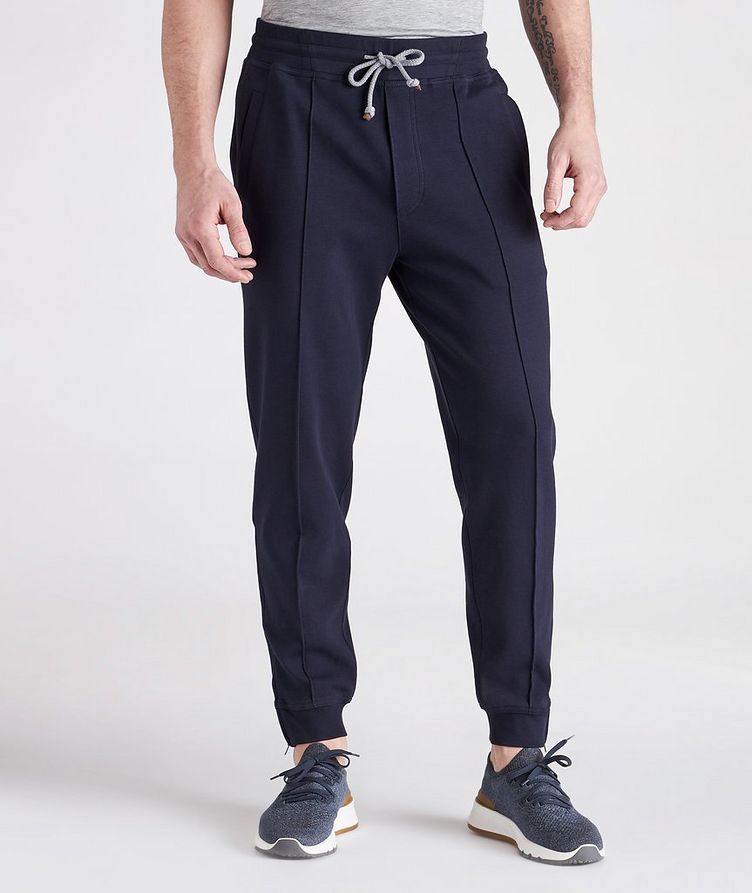 Drawstring Pleated Cotton Joggers image 1