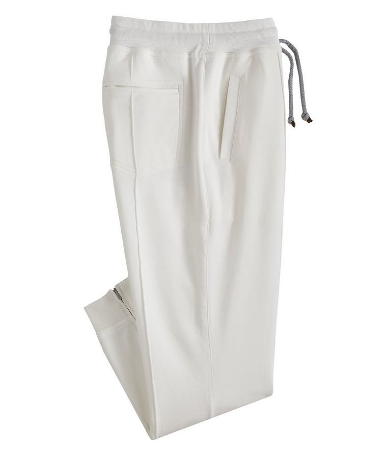 Drawstring Pleated Cotton Joggers image 0
