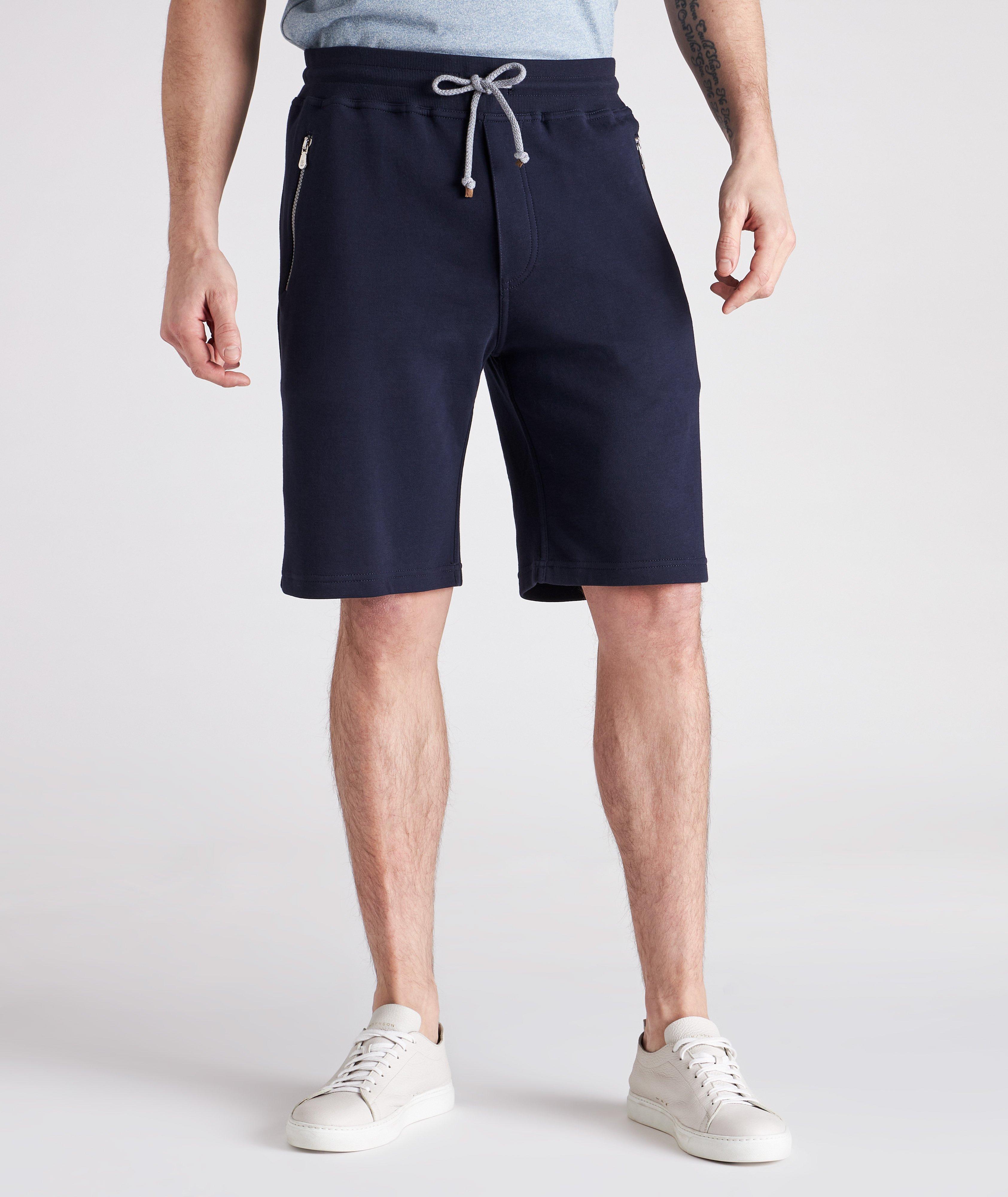 Short en mélange de coton à cordon image 2