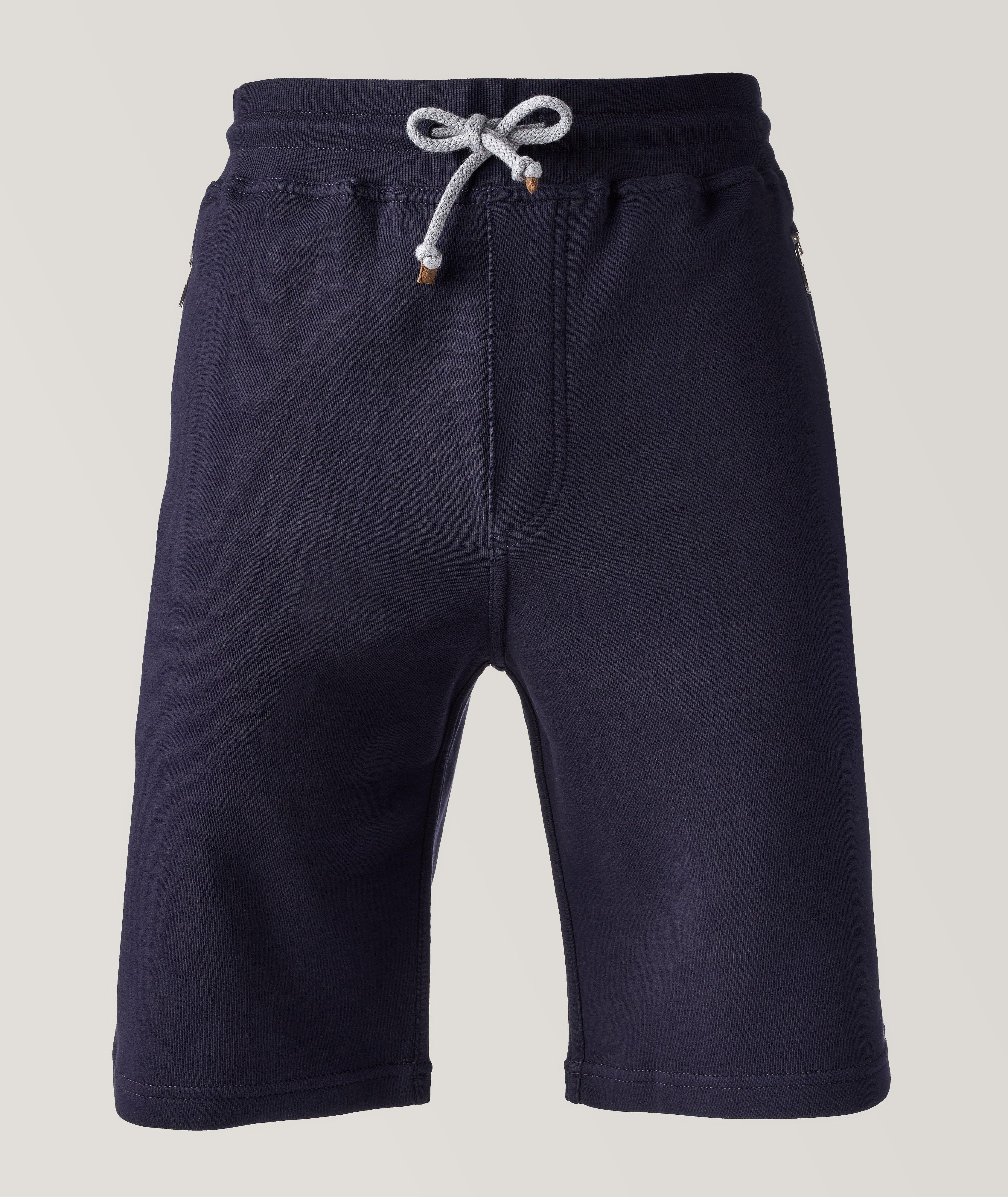 Short en mélange de coton à cordon image 0