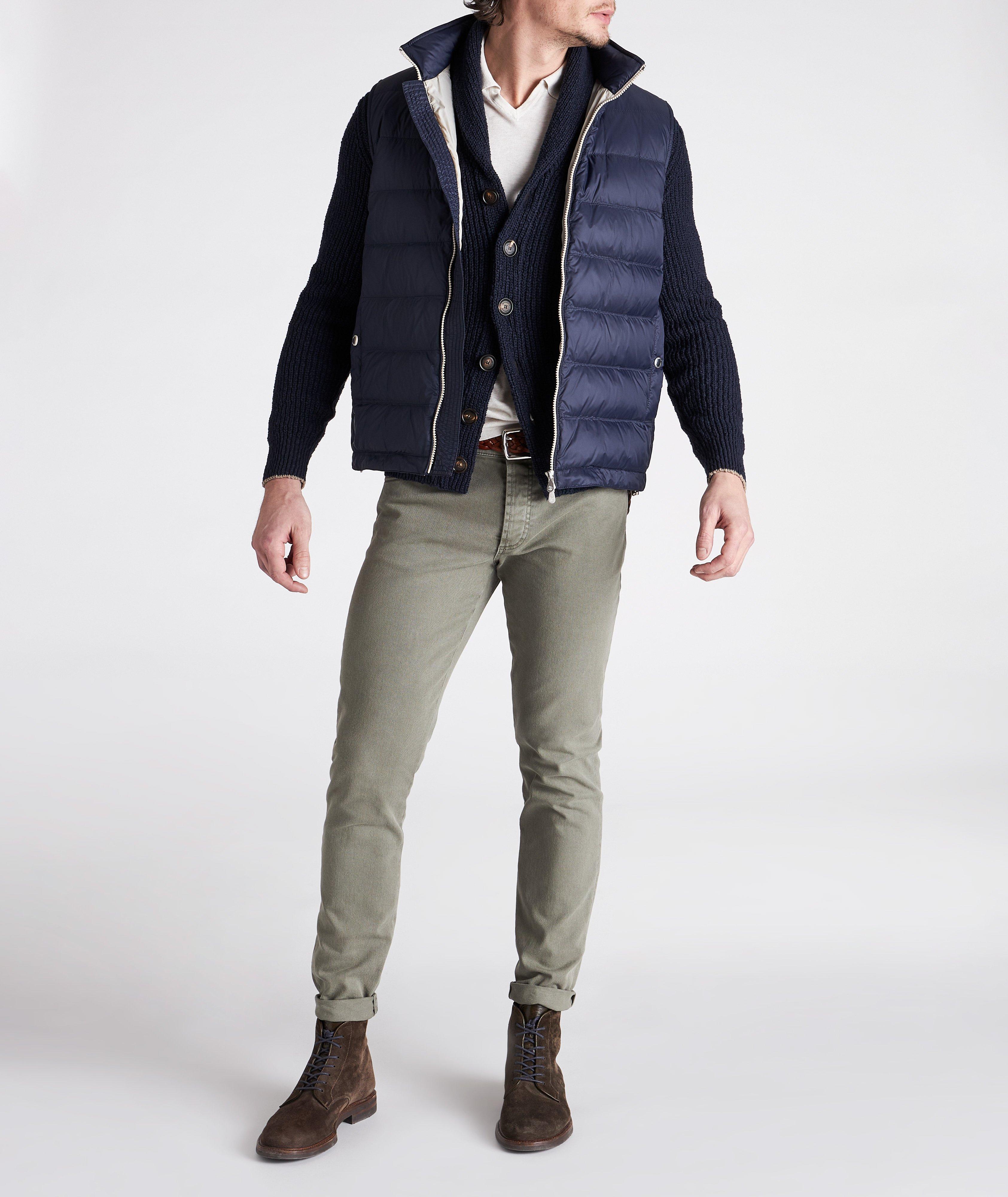 Brunello Cucinelli Shawl Collar Cotton-Linen Cardigan, Sweaters & Knits