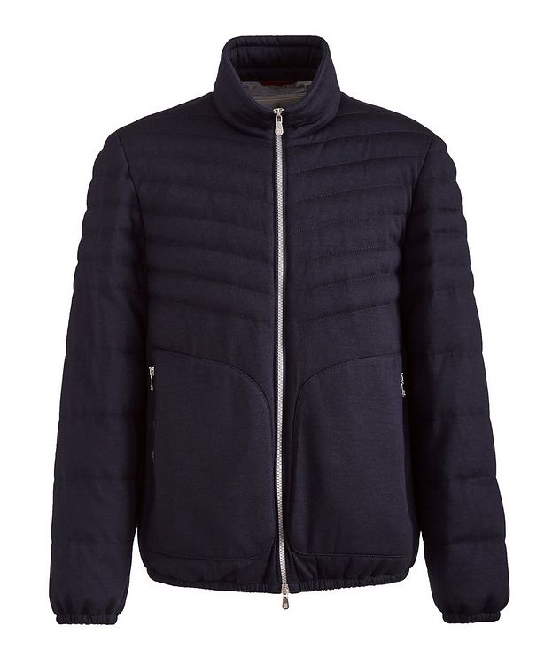 Quilted Wool-Cashmere Bomber Jacket picture 1