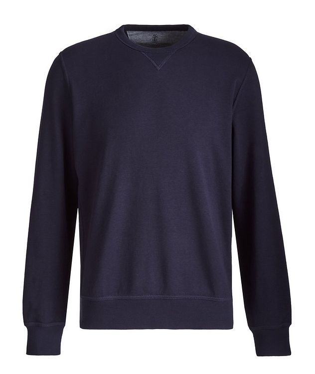 Cotton-Blend Crew Neck Sweater picture 1