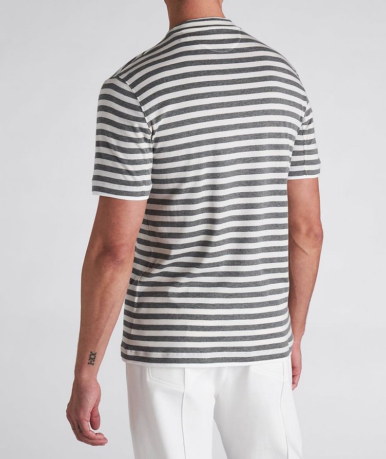 Striped Cotton, Cashmere & Silk T-Shirt image 2