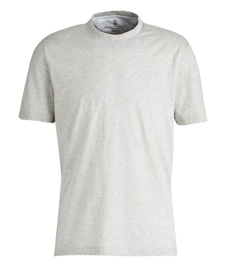 Striped Cotton-Linen Blend T-Shirt image 0