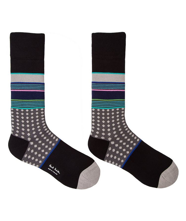 Printed Stretch-Cotton Socks image 1