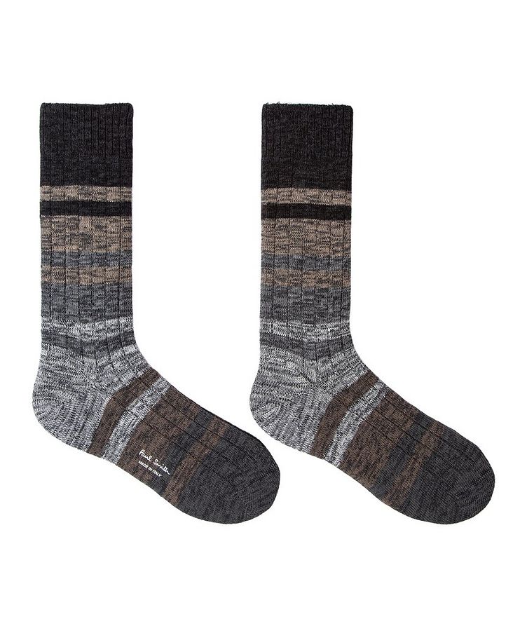 Marble Striped Cotton-Blend Socks image 1