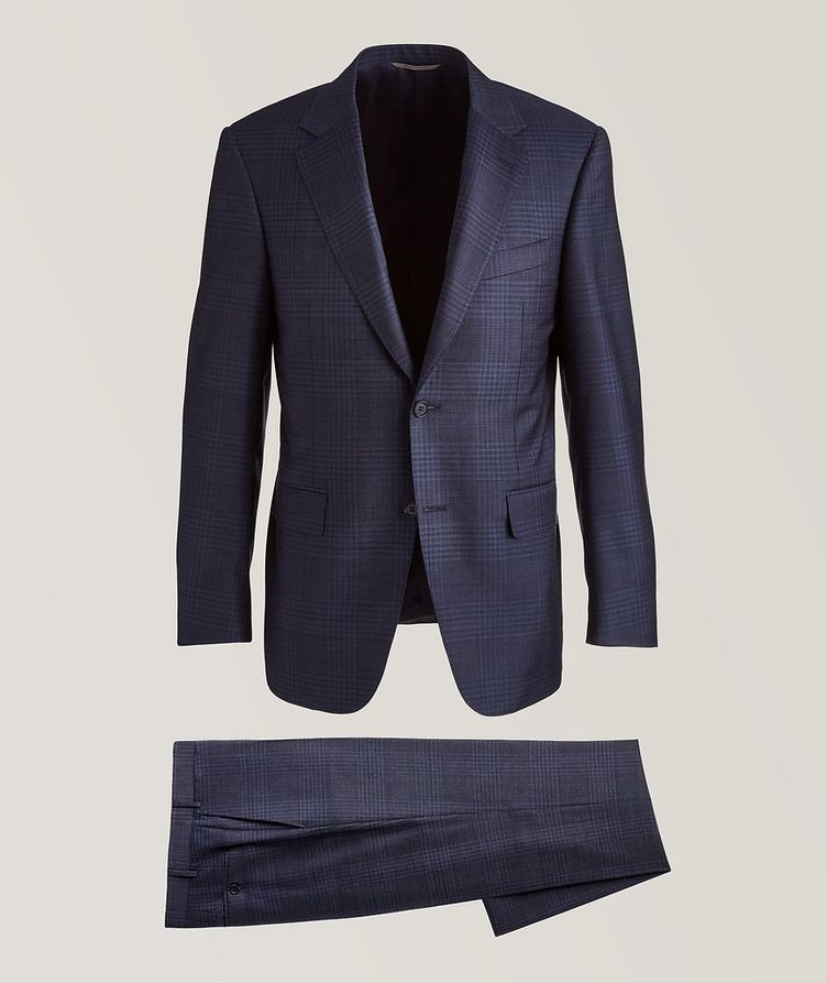 Contemporary Fit Windowpane Check Wool Suit image 0