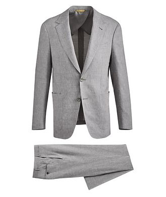 Canali Contemporary Fit Linen-Wool Suit