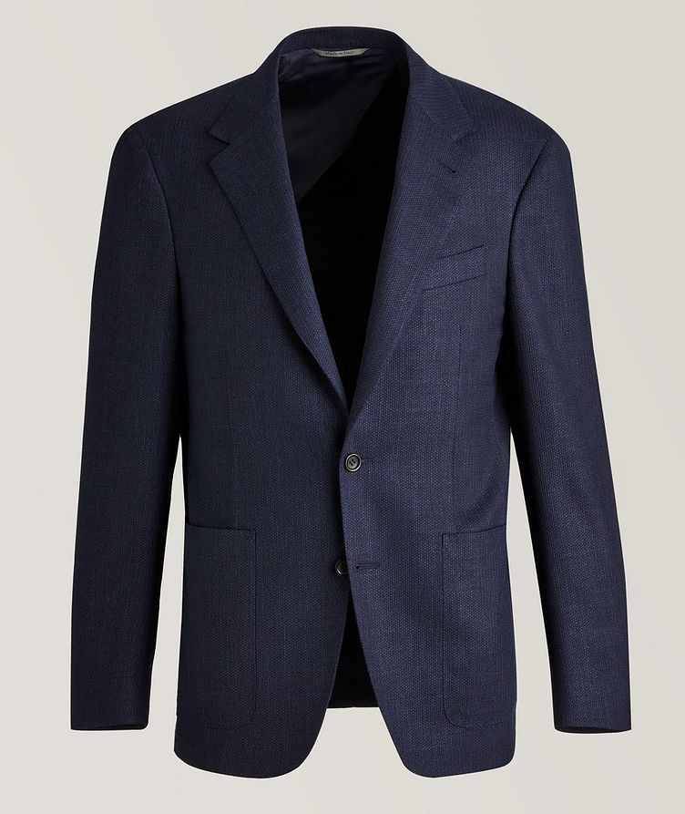 Slim Fit Wool, Silk & Linen Blend Sports Jacket image 0