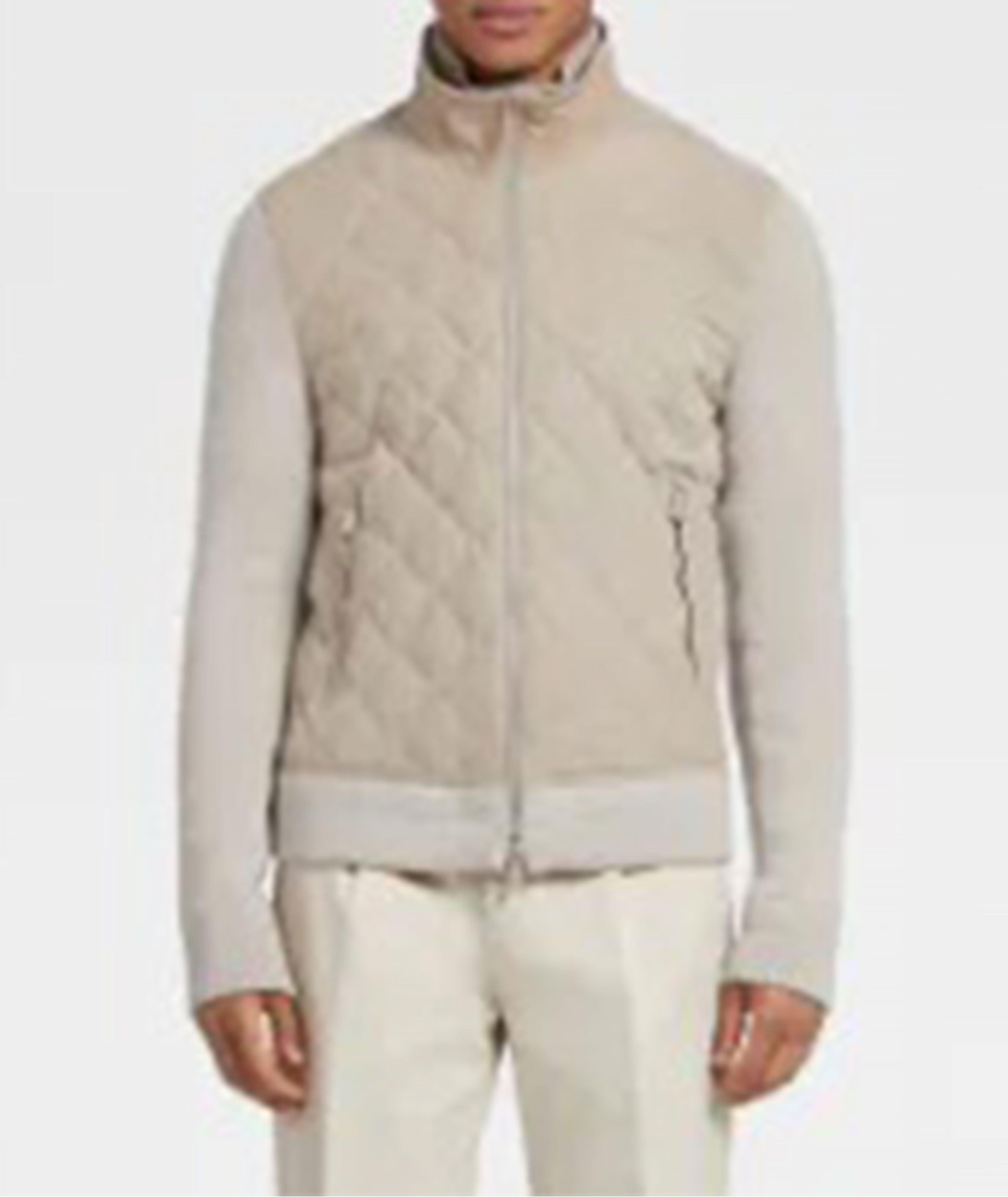 Calfskin Nubuck & Cashmere Short Jacket image 1