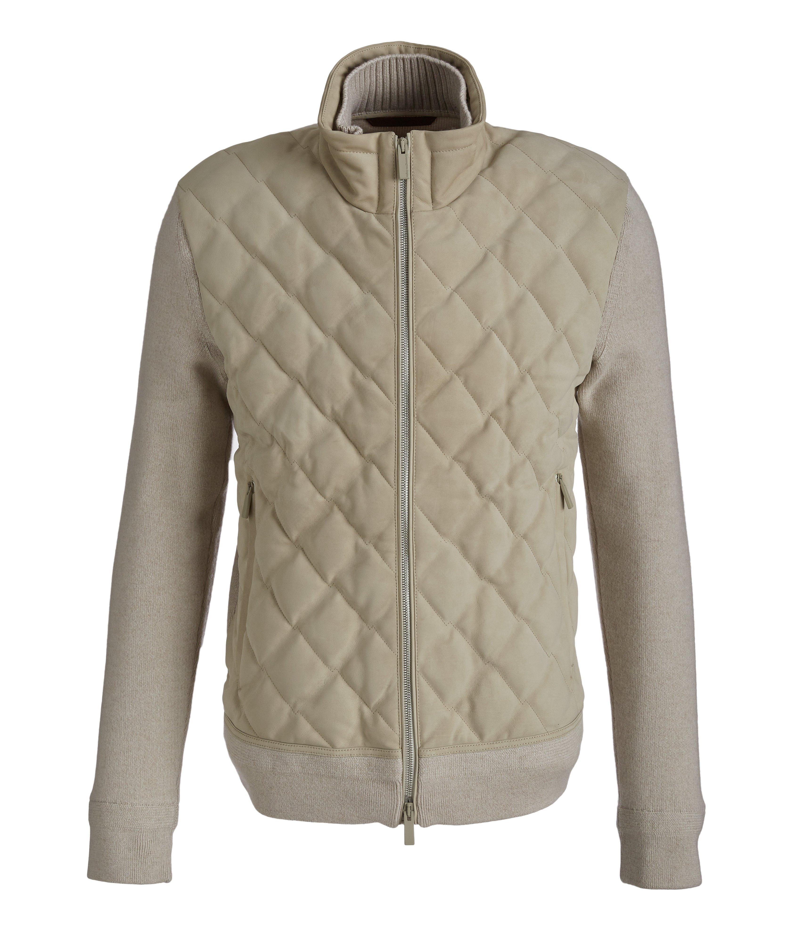 Calfskin Nubuck & Cashmere Short Jacket image 0