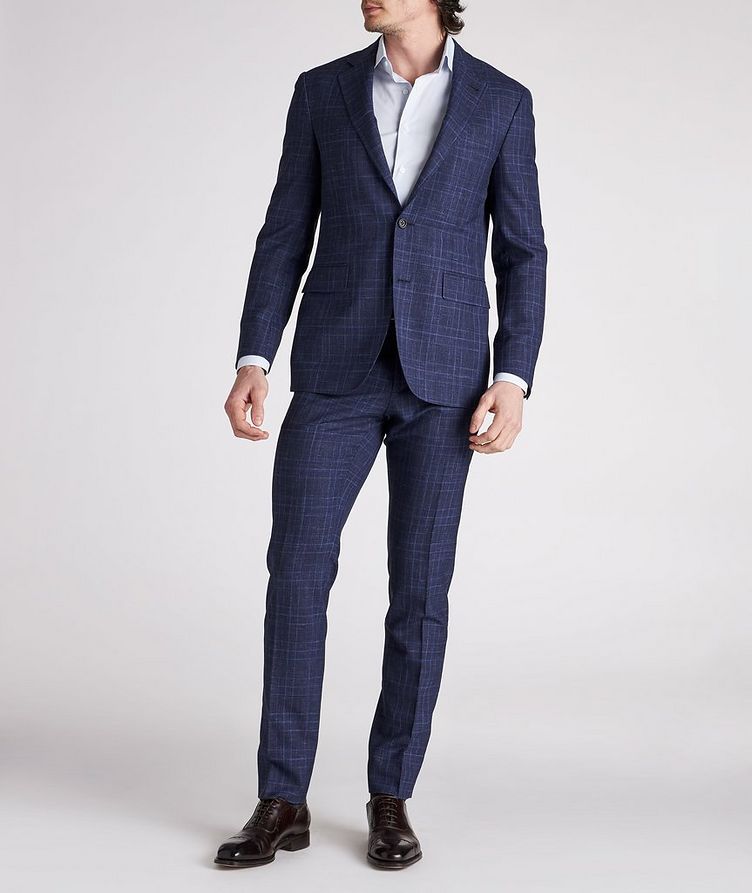 Kei Plaid Wool, Silk & Linen Blend Suit image 1