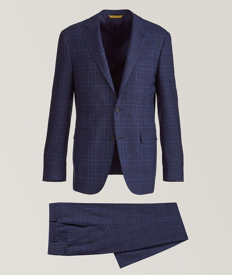 Kei Plaid Wool, Silk & Linen Blend Suit image 0