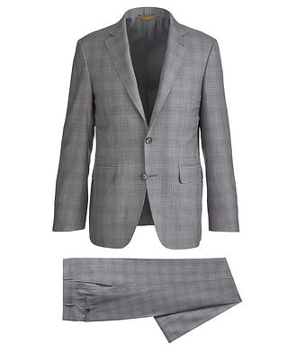 Canali Kei Windowpane Wool-Silk  Suit
