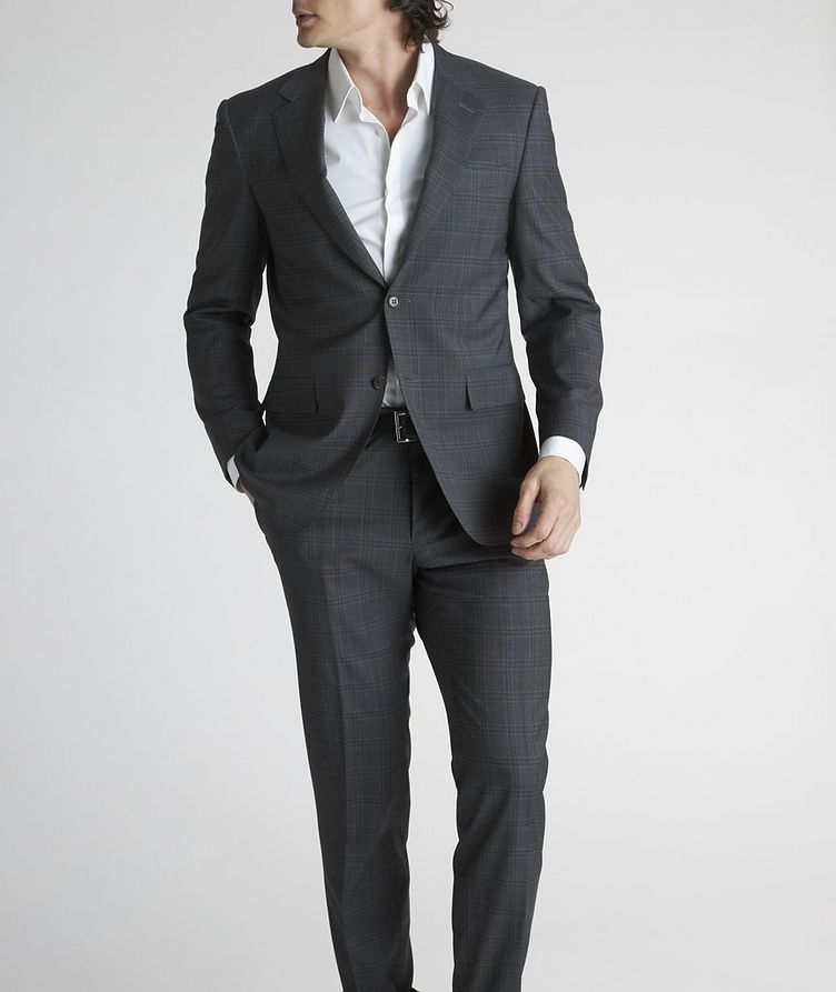 Slim-Fit Glen Check Wool Suit image 1