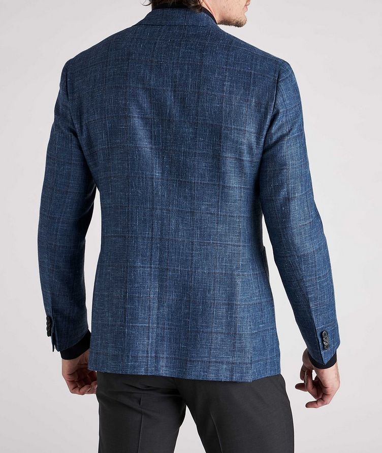 Plaid Wool, Silk & Linen Blend Sports Jacket image 3