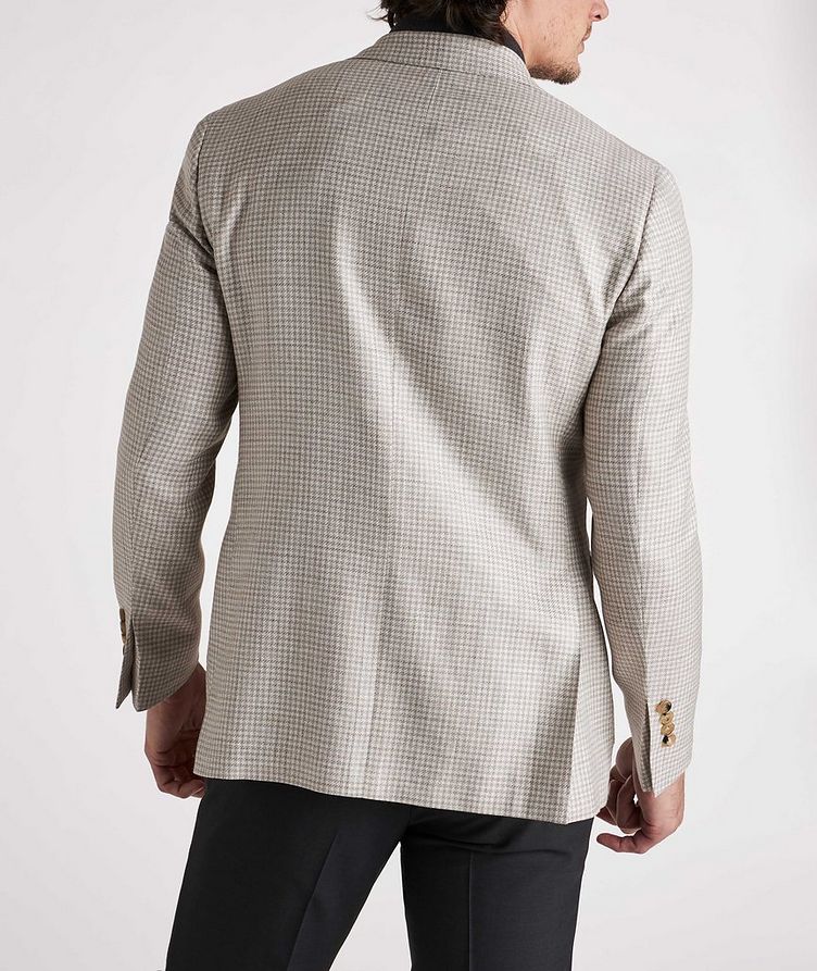Houndstooth Wool, Silk & Linen Sports Jacket image 3