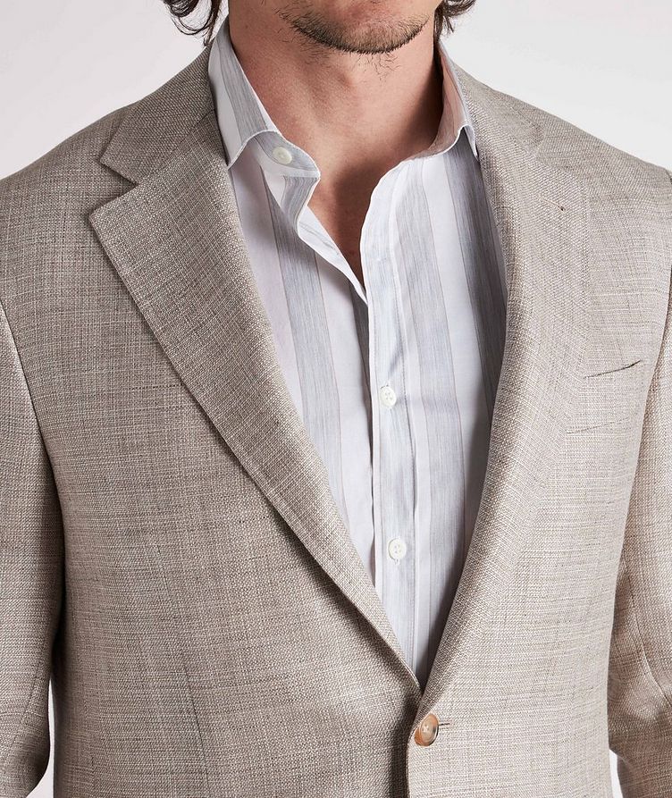 Mélange Wool, Silk & Linen Sports Jacket image 4