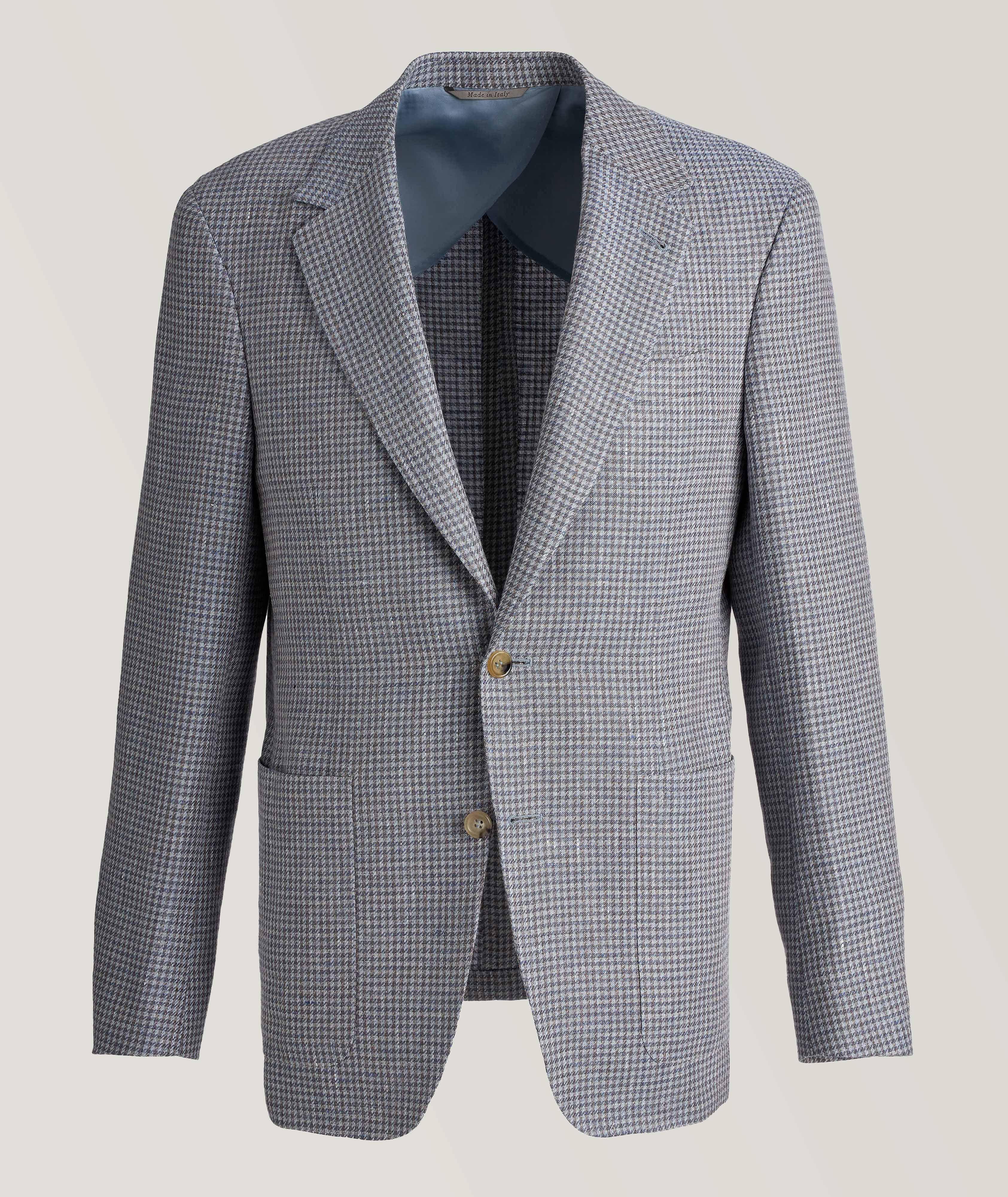 Houndstooth Wool-Linen Sports Jacket image 0