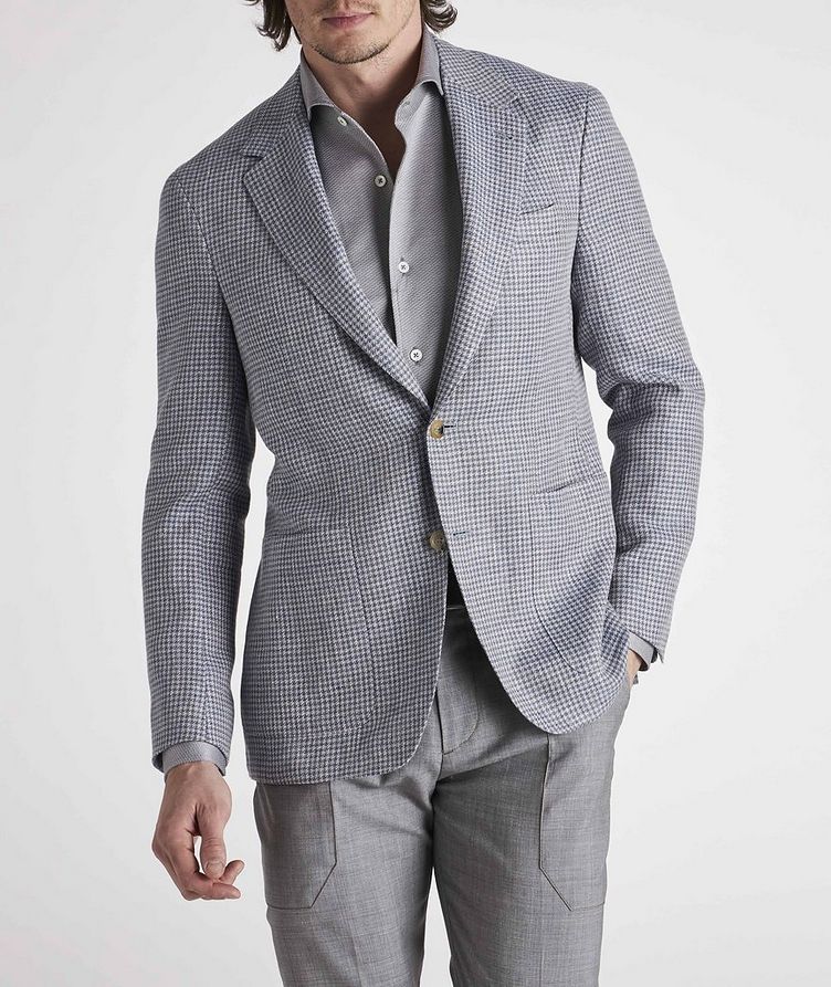 Houndstooth Wool-Linen Sports Jacket image 2