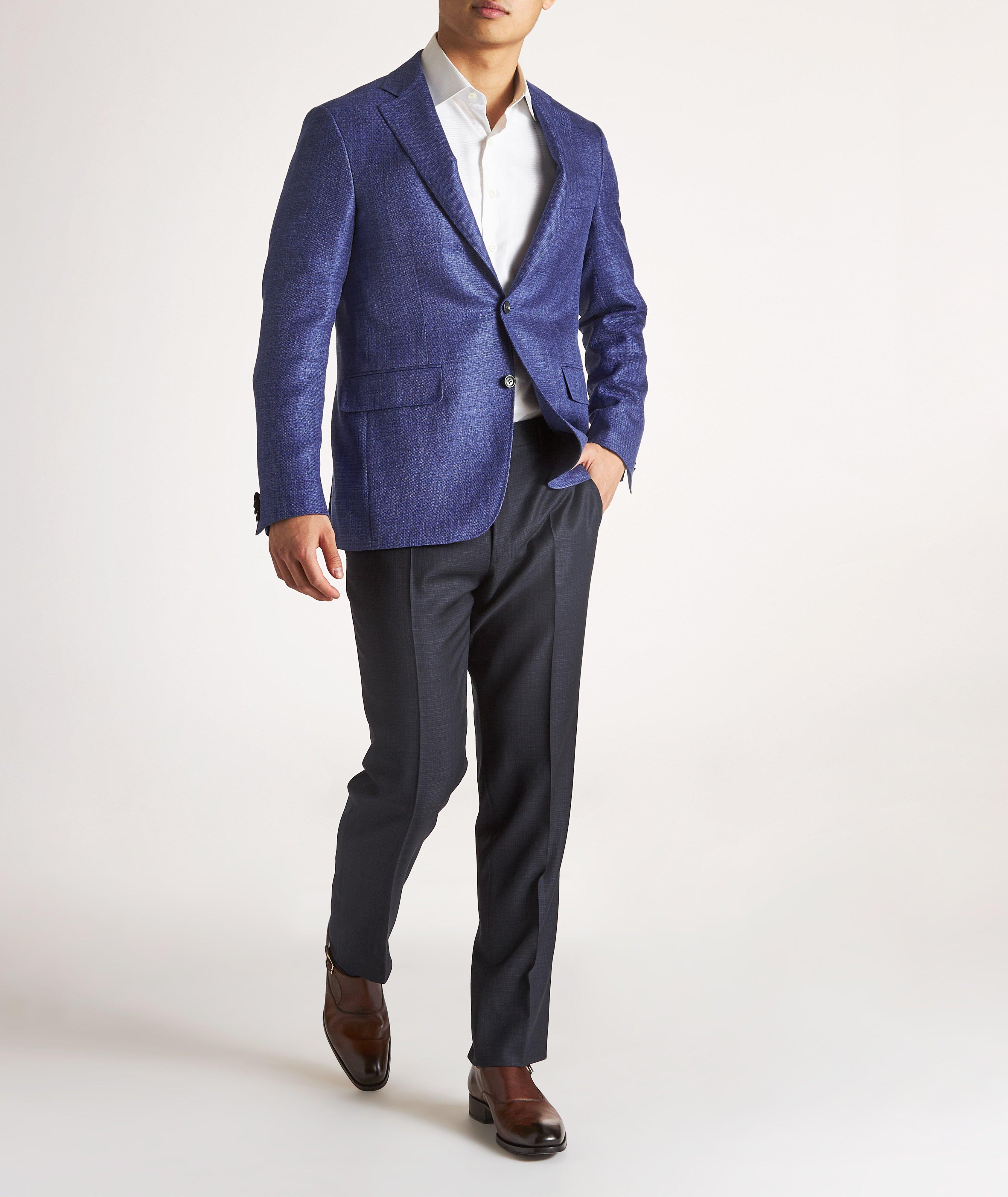 Mélange Wool, Silk & Linen Sports Jacket image 1