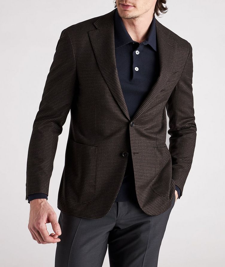 Slim Fit Houndstooth Wool-Cashmere Sports Jacket image 2