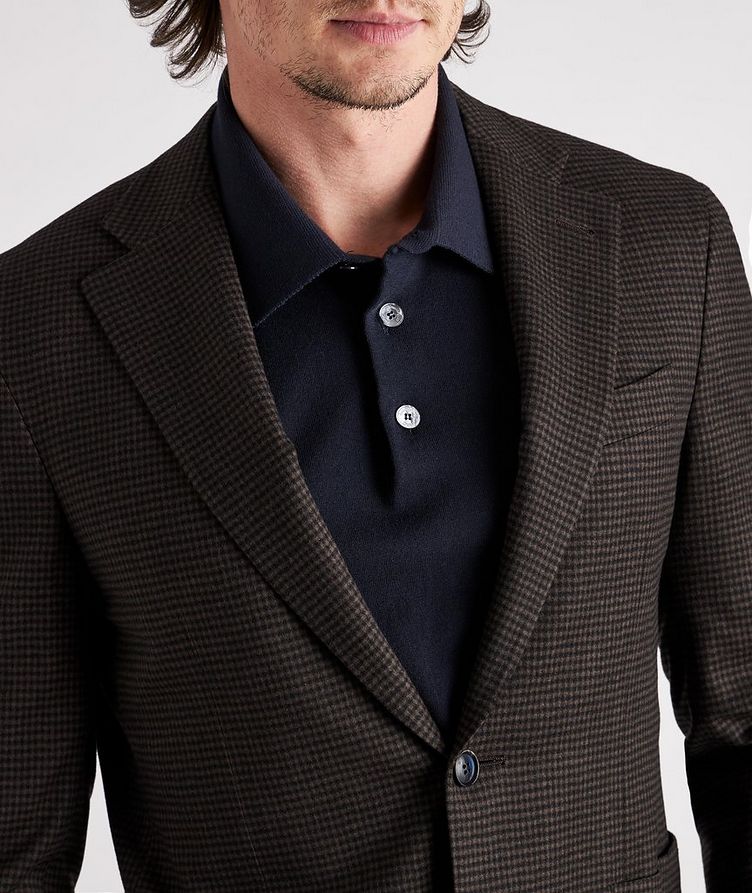Slim Fit Houndstooth Wool-Cashmere Sports Jacket image 4