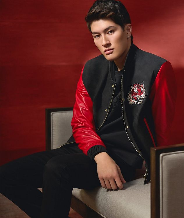 Year of  the Tiger Leather Varsity Jacket picture 5
