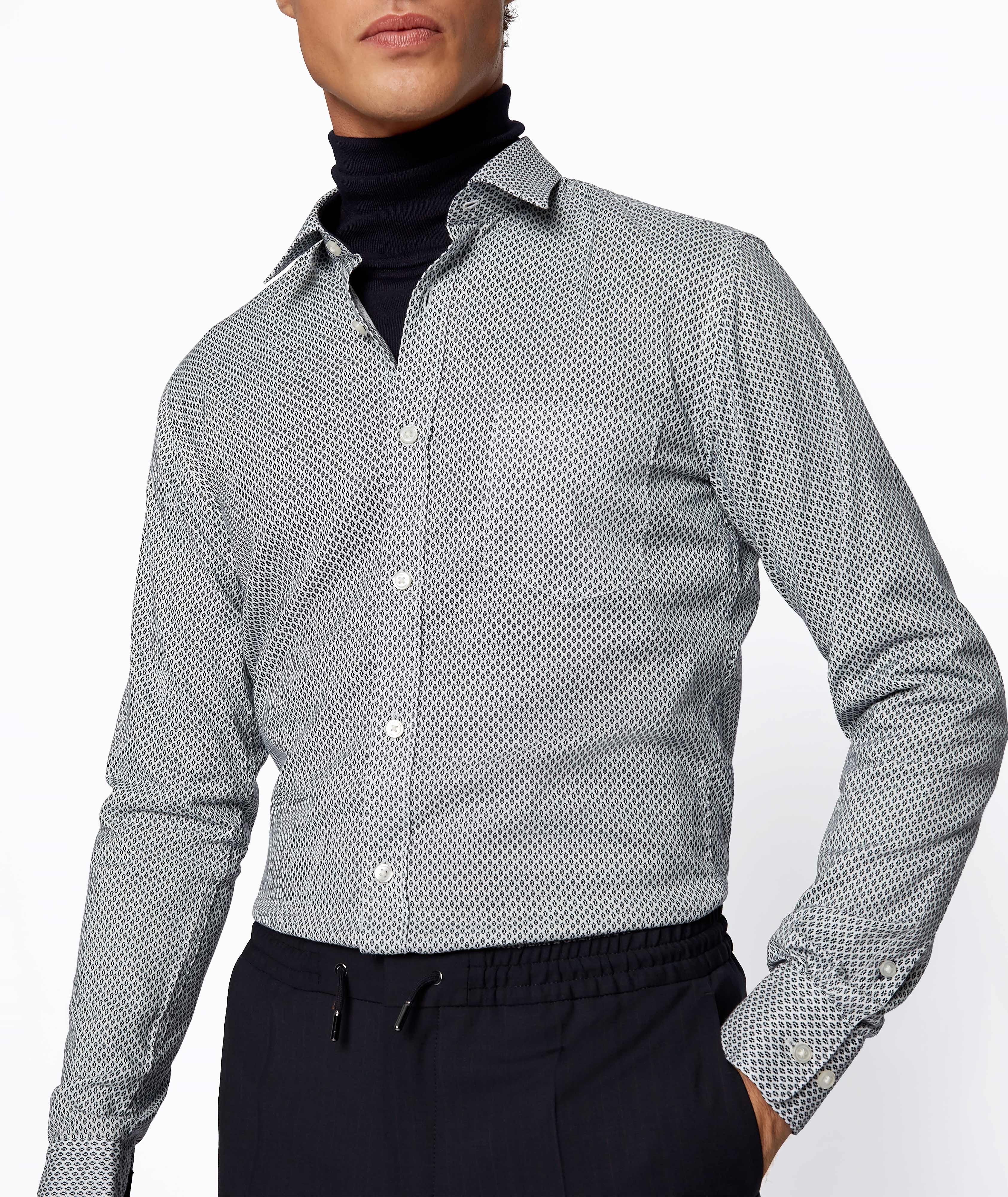 Slim-Fit Printed Cotton Shirt image 1