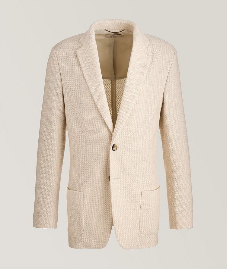Unconstructed Cashmere Cotton Knitted Sports Jacket  image 0