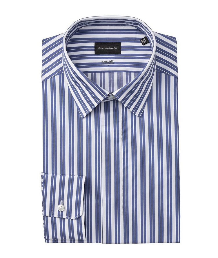 Milano 100fili Cotton Striped Dress Shirt image 0