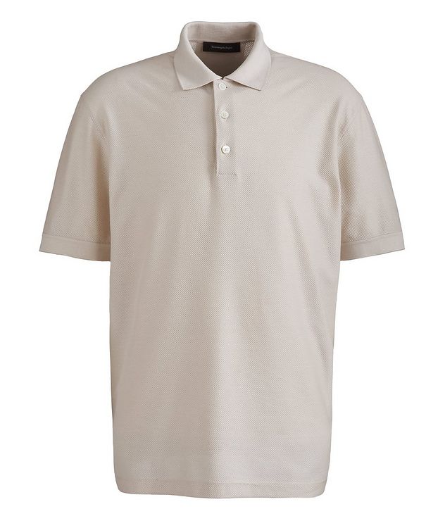 Honeycomb Cotton-Silk Polo picture 1