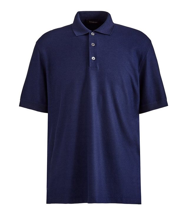 Honeycomb Cotton-Silk Polo picture 1