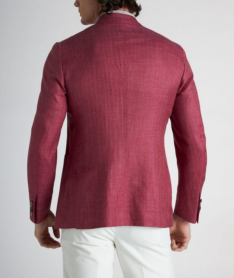 Mélange Crosshatch Wool, Silk& Linen Sports Jacket   image 2