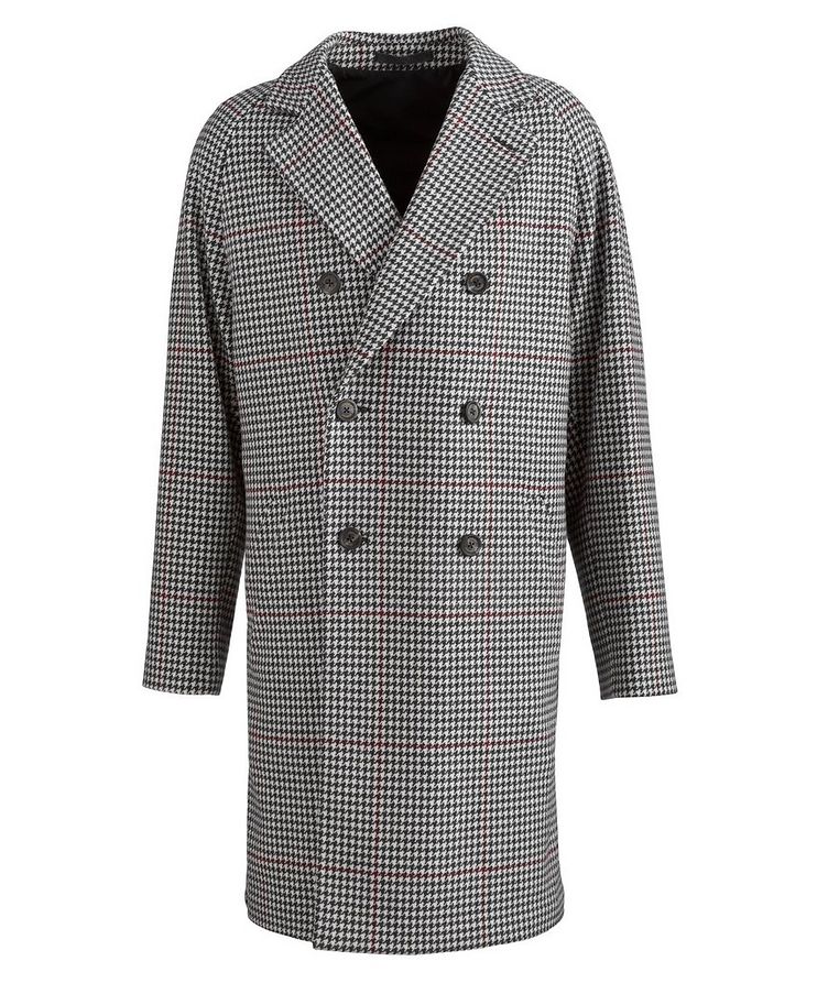 Houndstooth Double-Breasted Wool-Cashmere Coat image 0