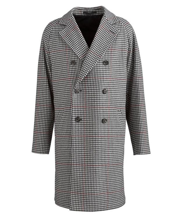 Houndstooth Double-Breasted Wool-Cashmere Coat picture 1