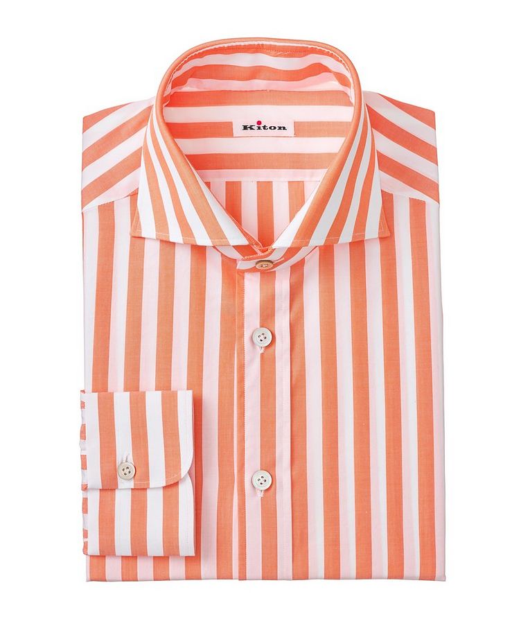 Cotton Vertical Striped Dress Shirt image 0