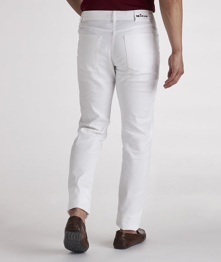 Slim Fit Stretch Linen-Cotton Blend Jeans image 3
