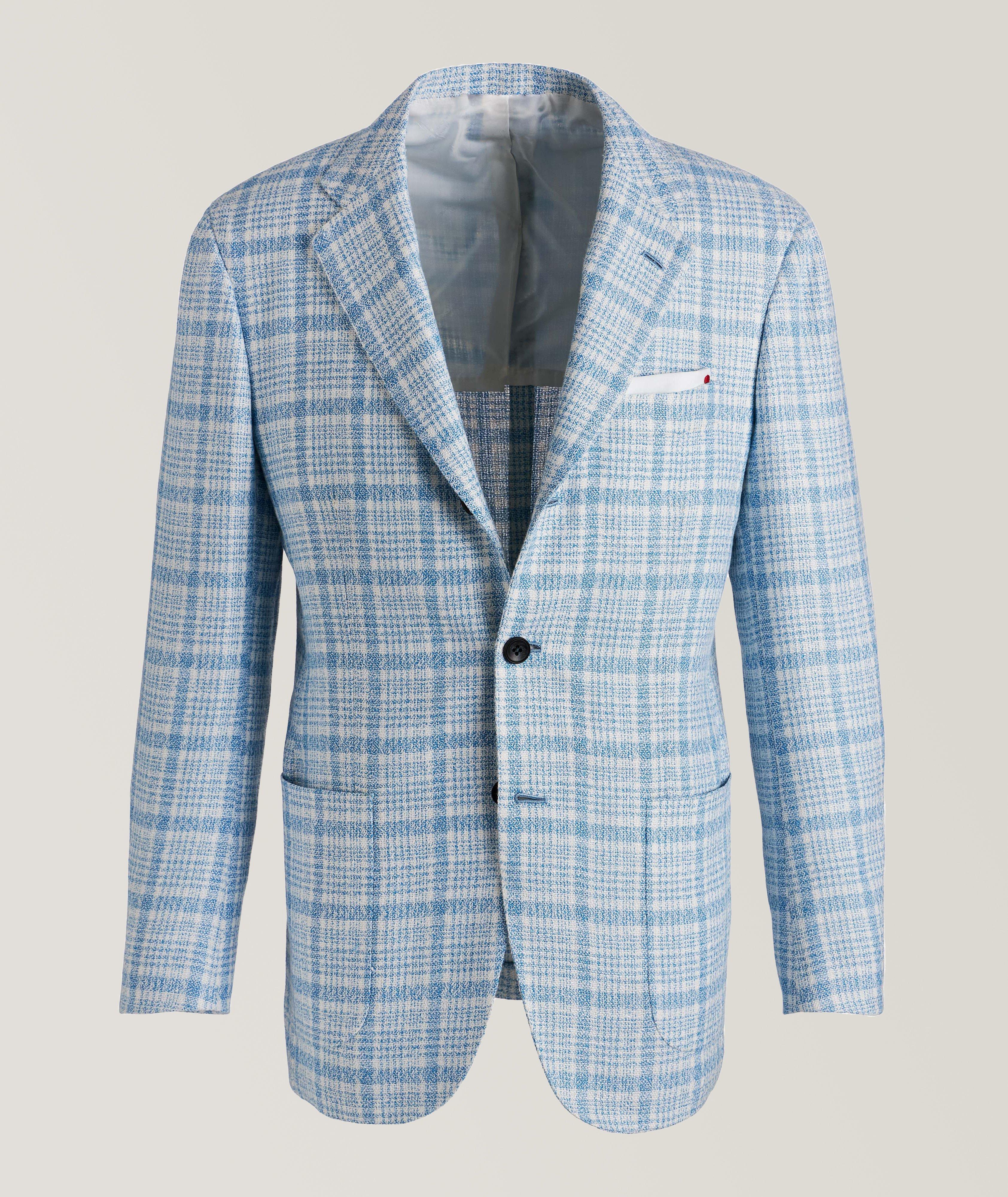 Kiton Plaid Cashmere Linen Sport Jacket | Sport Jackets | Harry Rosen