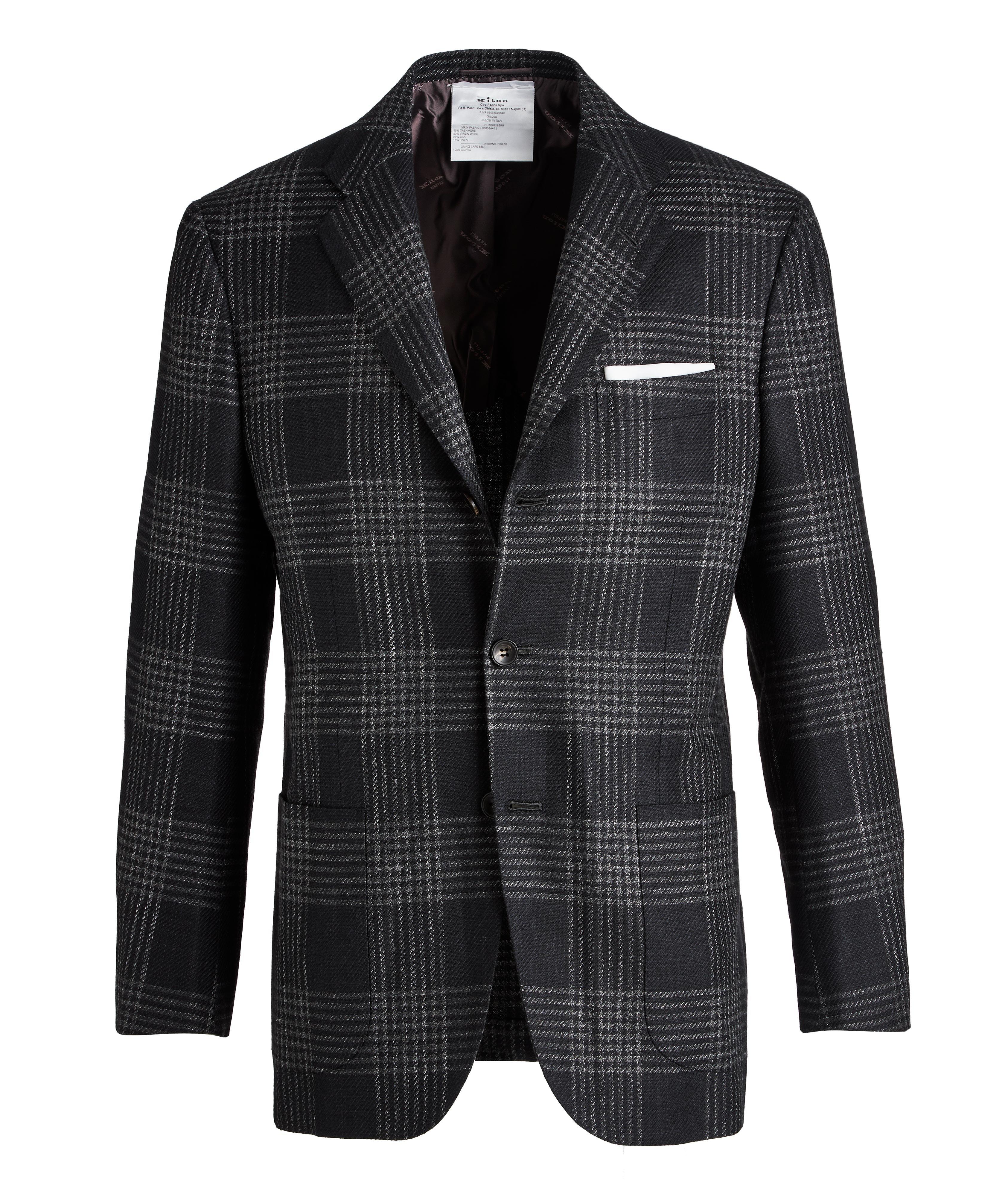 Contemporary Fit Glen Check Cashmere-Blend Sport Jacket image 0
