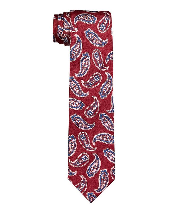 Printed Silk-Linen Tie image 0