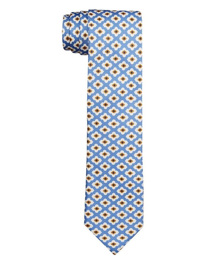 Printed Silk-Linen Tie  image 0