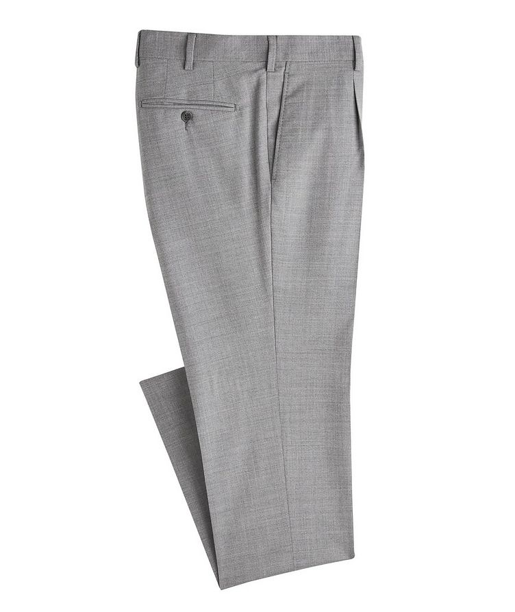 Stretch-Wool Crosshatch Dress Pants image 0