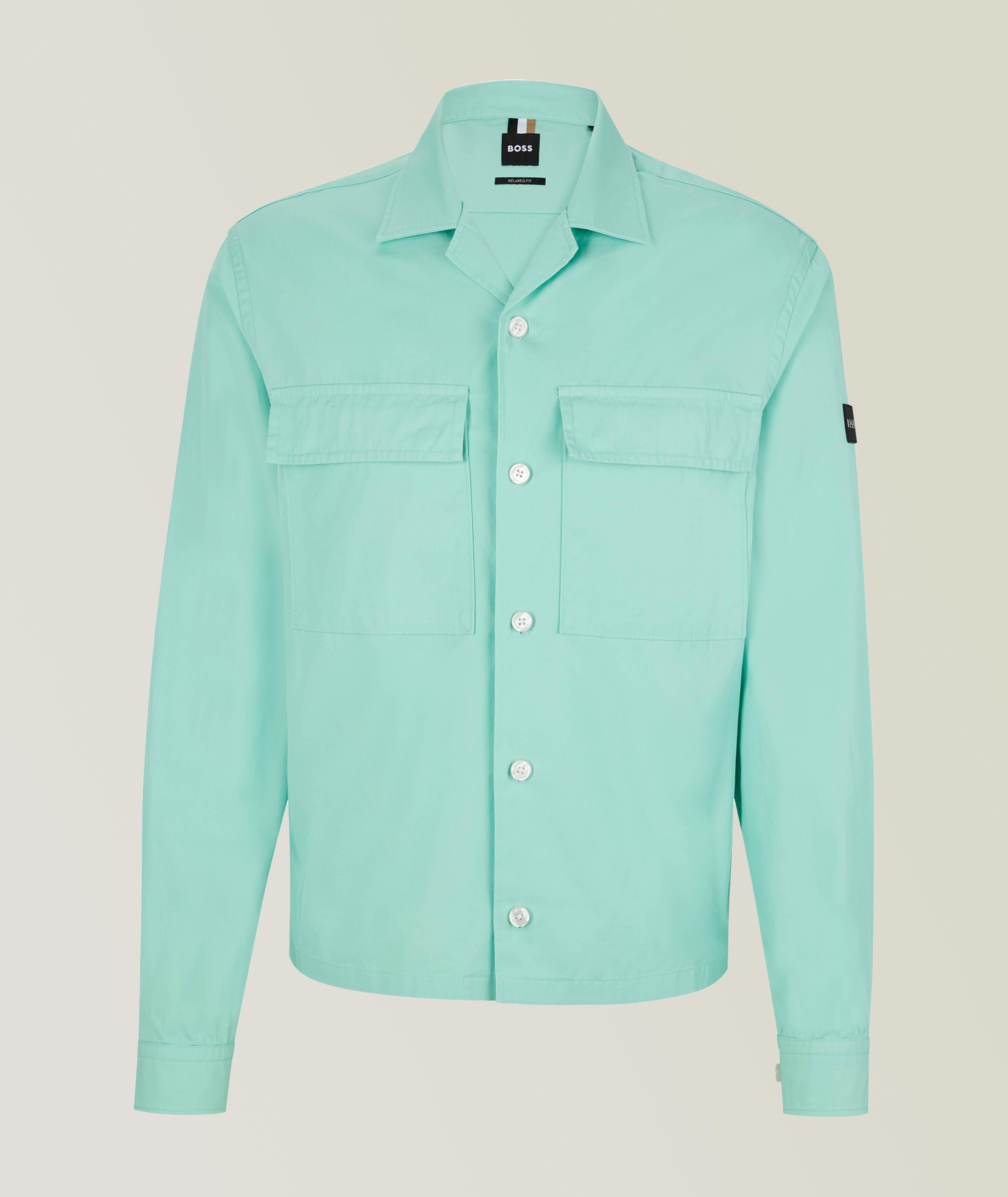 Relaxed Twill Cotton-Blend Overshirt image 0